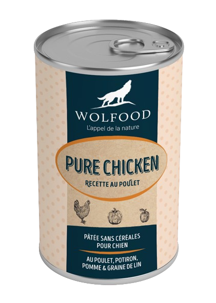 Pâtée pour chiens - Wolfood (Poulet)